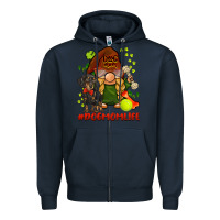 Navy dog mom  life gnome Zipper Hoodie - BarkalooDesign