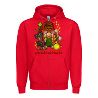 Red dog mom  life gnome Zipper Hoodie - BarkalooDesign