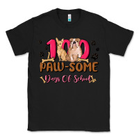 Black 100 paw some days of school Classic Tee - MaliasSmallBusiness