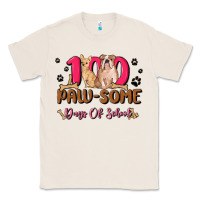 Natural 100 paw some days of school Classic Tee - MaliasSmallBusiness