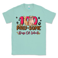 Seafoam 100 paw some days of school Classic Tee - MaliasSmallBusiness