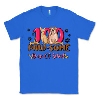 True Royal 100 paw some days of school Classic Tee - MaliasSmallBusiness