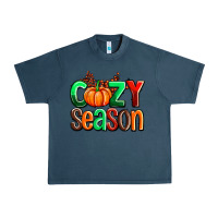 Midnight Navy cozy season with fall colors palette and pumpkin Urban Heavy Tee - AdoDesignShop
