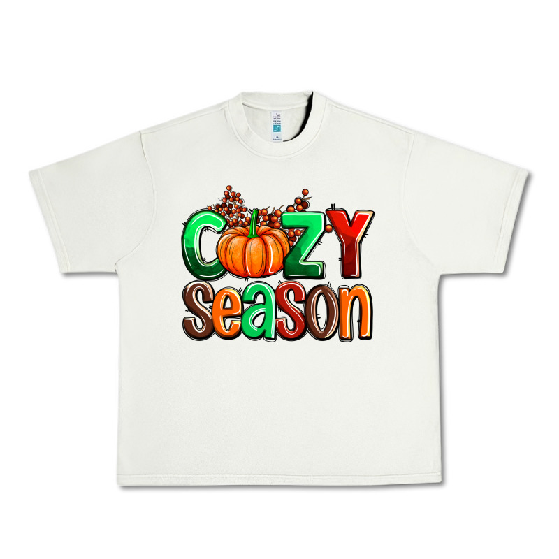Cozy Season With Fall Colors Palette And Pumpkin Urban Heavy Tee by AdoDesignShop | Teevron