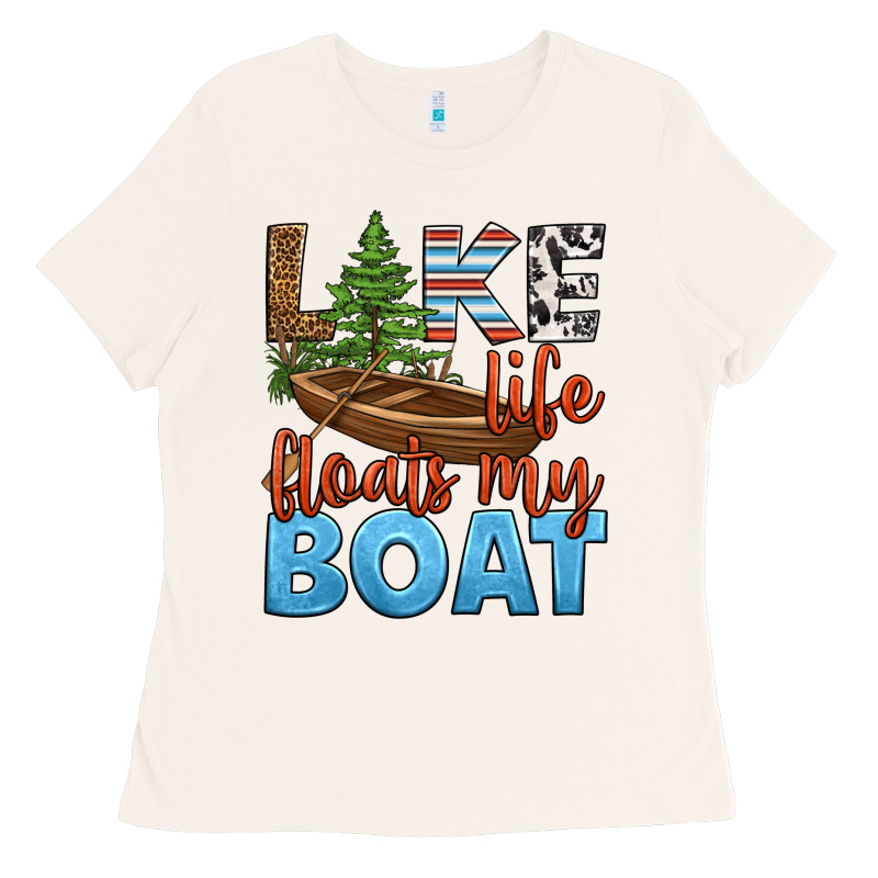 Lake Life Floats My Boat Ladies Tee by HRA Design Shop | Teevron