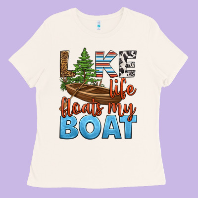 Lake Life Floats My Boat Ladies Tee Designed By Hra Design Shop