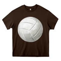 Chocolate Brown volleyball fa element Heavy Core Tee - FaDigitalArtStudio