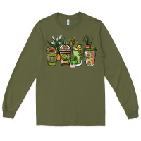 Army Green plant lover coffee cups Long Sleeve Tee - NancyCooperArtShop