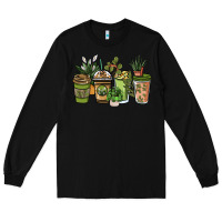 Black plant lover coffee cups Long Sleeve Tee - NancyCooperArtShop
