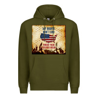 Army Green my rights don't end Premium Hoodie - TumblerDesignByShophia
