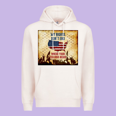 My Rights Don't End Premium Hoodie Designed By Tumblerdesignbyshophia