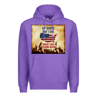 Purple my rights don't end Premium Hoodie - TumblerDesignByShophia