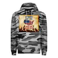 Slate Camo my rights don't end Premium Hoodie - TumblerDesignByShophia