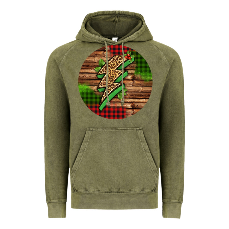 Leopard Lightning Bolt Christmas Vintage Hoodie by Jasminsmagicworld | Teevron