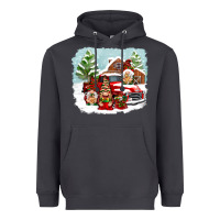 Christmas Gnomes With Red Truck Heavyweight Hoodie | Teevron