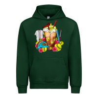 Forest Green Softball Frappe Coffee Urban Hoodie - FaDigitalArtStudio