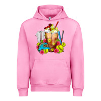Fuchsia Pink Softball Frappe Coffee Urban Hoodie - FaDigitalArtStudio