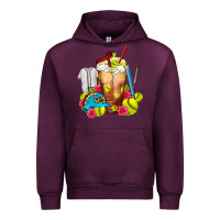 Mauve Wine Softball Frappe Coffee Urban Hoodie - FaDigitalArtStudio