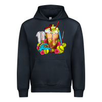 Navy Softball Frappe Coffee Urban Hoodie - FaDigitalArtStudio