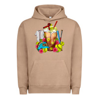 Pigment Burro Softball Frappe Coffee Urban Hoodie - FaDigitalArtStudio