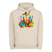 Pigment French Oak Softball Frappe Coffee Urban Hoodie - FaDigitalArtStudio