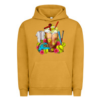 Pigment Peanut Butter Softball Frappe Coffee Urban Hoodie - FaDigitalArtStudio