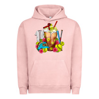 Pigment Salmon Softball Frappe Coffee Urban Hoodie - FaDigitalArtStudio