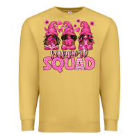 Antique Gold breast cancer afro gnomies support squad Premium Sweatshirt - texasbilliewilder