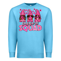 Ocean Blue breast cancer afro gnomies support squad Premium Sweatshirt - texasbilliewilder