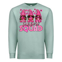 Seafoam breast cancer afro gnomies support squad Premium Sweatshirt - texasbilliewilder