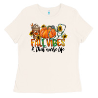 Bone fall vibes and that nurse life Ladies Tee - CowhideDigitalArt