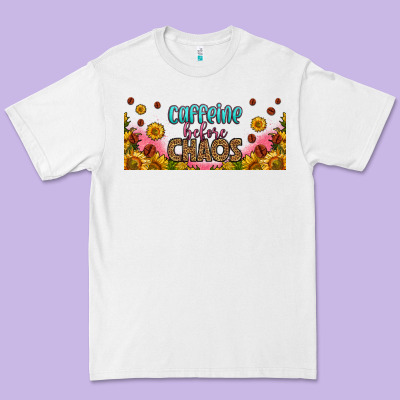 Caffeine Before Chaos 16oz Libbey Cup Premium Tee Designed By Hra Design Shop