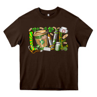 Chocolate Brown St Patricks love nurse Heavy Core Tee - RacoonDesign