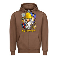 Chestnut Architect life gnome Zipper Hoodie - BarkalooDesign