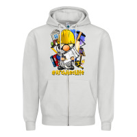 Dove Grey Architect life gnome Zipper Hoodie - BarkalooDesign