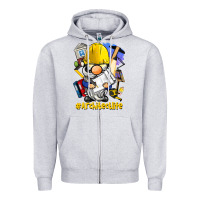 Heather Grey Architect life gnome Zipper Hoodie - BarkalooDesign