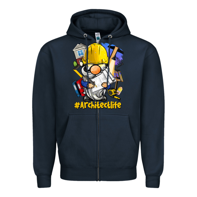 Architect Life Gnome Zipper Hoodie by BarkalooDesign | Teevron