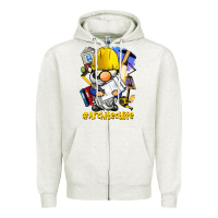 Oatmeal Heather Architect life gnome Zipper Hoodie - BarkalooDesign