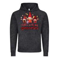 Vintage Black chilling with my gnomies Vintage Hoodie - NancyCooperArtShop