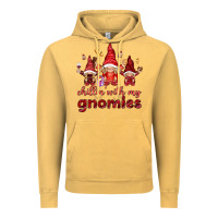 Vintage Mustard chilling with my gnomies Vintage Hoodie - NancyCooperArtShop