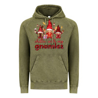 Vintage Olive chilling with my gnomies Vintage Hoodie - NancyCooperArtShop