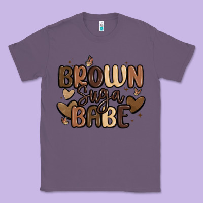 Brown Sugar Babe Classic Tee Designed By Maliassmallbusiness