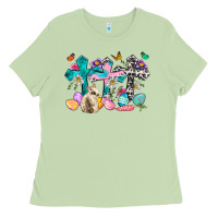 Matcha Western rabbit with Cross and flowers Ladies Tee - Neo Western