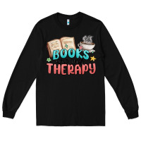 Black books are my therapy Long Sleeve Tee - MaliasSmallBusiness