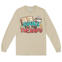 Mushroom books are my therapy Long Sleeve Tee - MaliasSmallBusiness