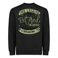 Black the legend has officially retired Heavyweight Sweatshirt - MaliasSmallBusiness