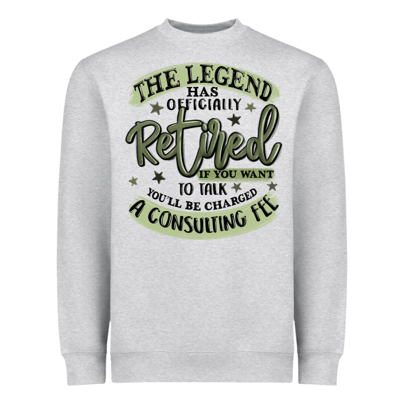 The Legend Has Officially Retired Heavyweight Sweatshirt by MaliasSmallBusiness | Teevron