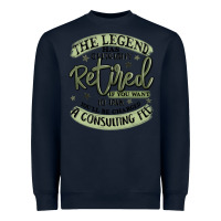 Navy the legend has officially retired Heavyweight Sweatshirt - MaliasSmallBusiness