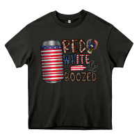 Asphalt red white  boozed Heavy Core Tee - CowhideDigitalArt