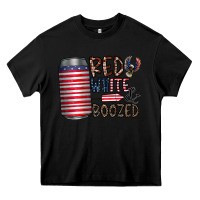 Black red white  boozed Heavy Core Tee - CowhideDigitalArt